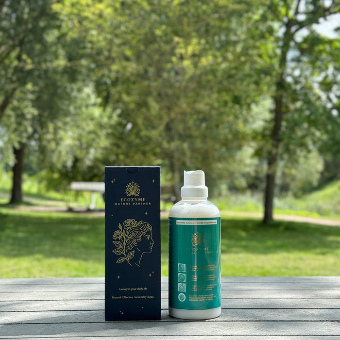 Ecozyme audinių minkštiklis 1000 ml — natūrali formulė be dažiklių, tinka kasdieniam naudojimui